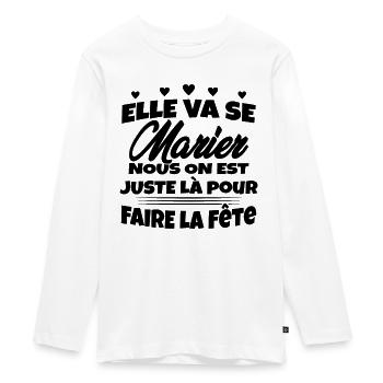 Team Mariée Enterrement de vie de Jeune Fille - T-shirt manches longues Premium Ado - blanc - Devant - AI Model Kid Female (0cm)