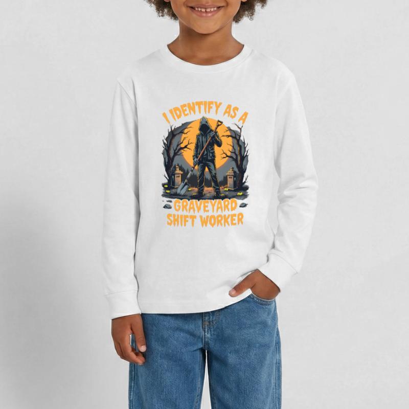 I Identify As A Graveyard Shift Worker Teenager Premium Organic Long Sleeve Shirt