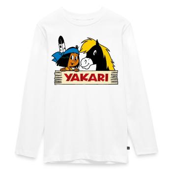 Yakari et Petit-Tonnerre Tee shirt manches longues - T-shirt manches longues Premium Ado - blanc - Devant - AI Model Kid Female (0cm)