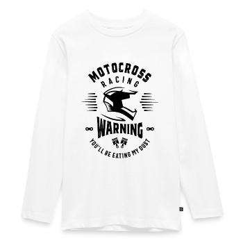 Maillot de course moto motocross - T-shirt manches longues Premium Ado - blanc - Devant - AI Model Kid Female (0cm)