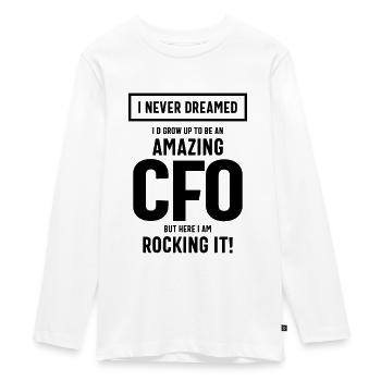 Amazing CFO Job Title Gift - Teenager Premium Organic Long Sleeve Shirt - white - Front - AI Model Kid Female (0cm)