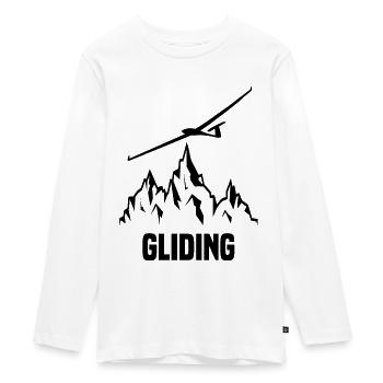 Glider glider pilot soaring - Teenager Premium Organic Long Sleeve Shirt - white - Front - AI Model Kid Female (0cm)