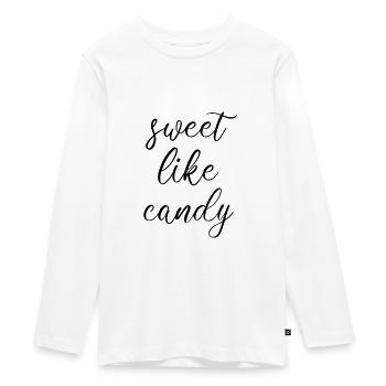 Sugar sweet - Teenager Premium Organic Long Sleeve Shirt - white - Front - AI Model Kid Female (0cm)