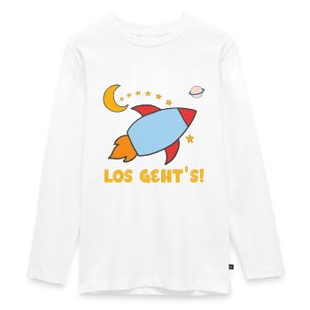 🥰 Let's go - Kita Farewell Gift for Children - Teenager Premium Organic Long Sleeve Shirt - white - Front - AI Model Kid Female (0cm)