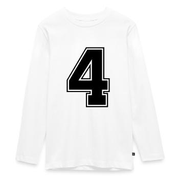 4 - T-shirt manches longues Premium Ado - blanc - Devant - AI Model Kid Female (0cm)