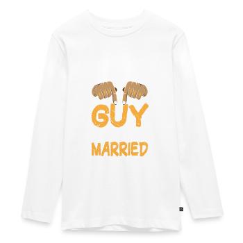 This Guy Is Getting Married Engagement Bachelor - Teenager Premium Organic Long Sleeve Shirt - white - Front - AI Model Kid Female (0cm)