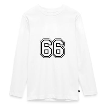 66 - Teenager Premium Organic Long Sleeve Shirt - white - Front - AI Model Kid Female (0cm)