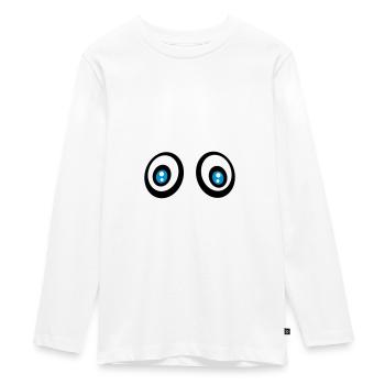 Yeux - T-shirt manches longues Premium Ado - blanc - Devant - AI Model Kid Female (0cm)