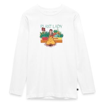 Plant Lady - Teenager Premium Organic Long Sleeve Shirt - white - Front - AI Model Kid Female (0cm)