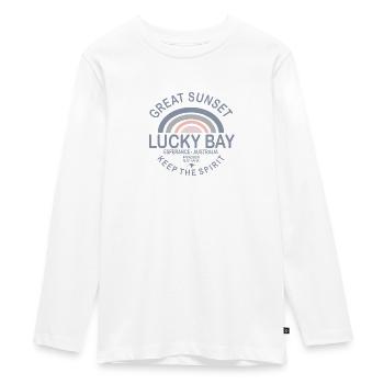 LUCKY BAY - Teenager Premium Organic Long Sleeve Shirt - white - Front - AI Model Kid Female (0cm)