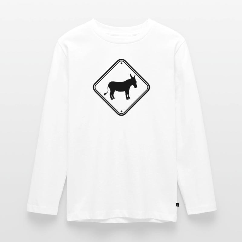 Note danger sign warning caution caution ese Teenager Premium Organic Long Sleeve Shirt
