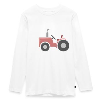 Roter Traktor - Teenager Premium Bio Langarmshirt - Weiß - Vorne - AI Model Kid Female (0cm)