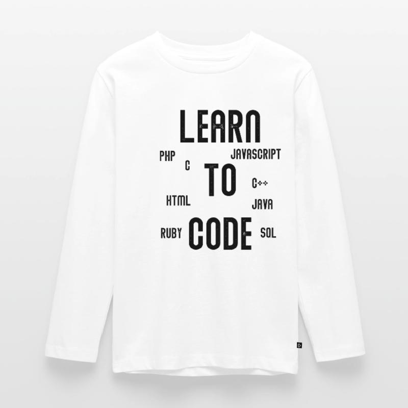 Learn To Code Programmieren Informatiker Geschenk Teenager Premium Bio Langarmshirt