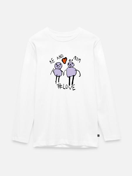 Moi et maman #Love - T-shirt manches longues Premium Ado - blanc