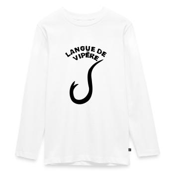 langue vipere expression 1 - T-shirt manches longues Premium Ado - blanc - Devant - AI Model Kid Female (0cm)