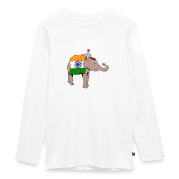 Inde Inde Hindu Pride Drapeau Pays I Cadeau - T-shirt manches longues Premium Ado - blanc - Devant - AI Model Kid Female (0cm)