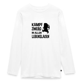 Battle Dwarf dans toutes les situations - T-shirt manches longues Premium Ado - blanc - Devant - AI Model Kid Female (0cm)