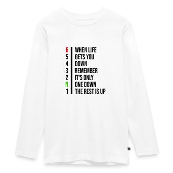 Quand la vie vous déprime, il n'y en a qu'un. - T-shirt manches longues Premium Ado - blanc - Devant - AI Model Kid Female (0cm)