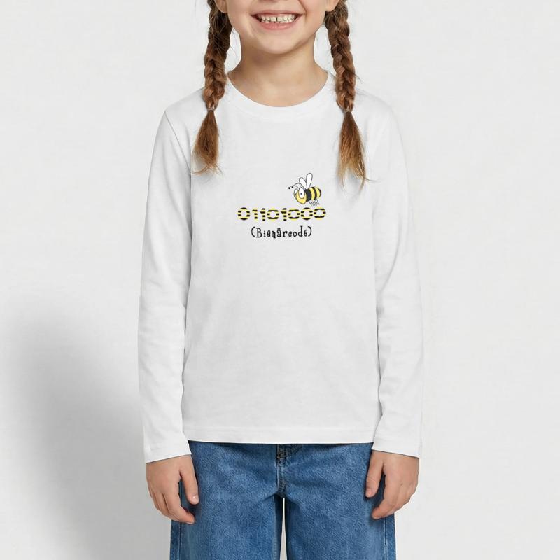 Binärcode Biene Code Informatik Geschenk Honig Teenager Premium Bio Langarmshirt