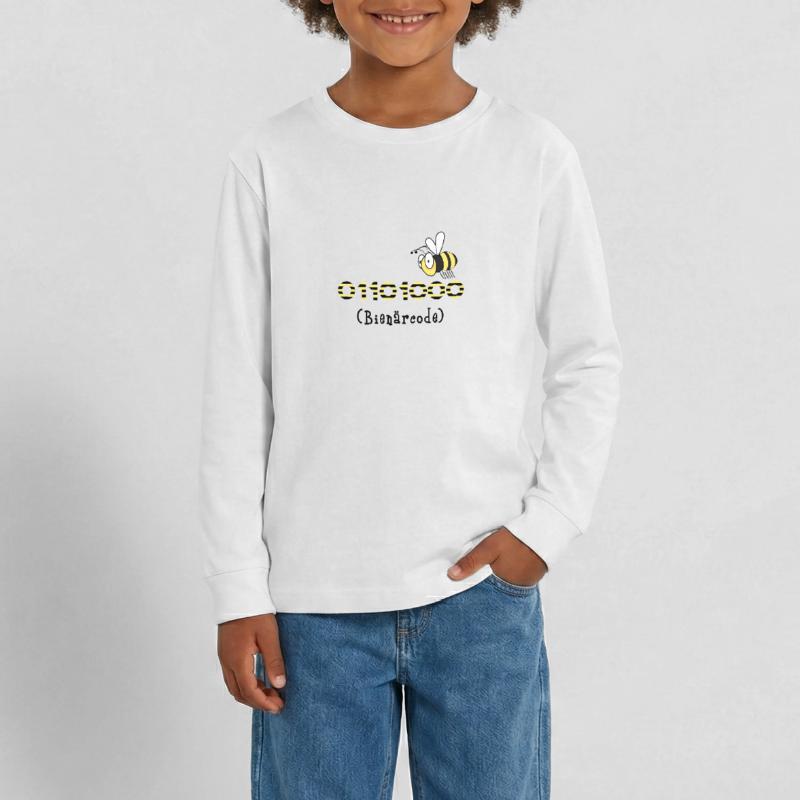 Binärcode Biene Code Informatik Geschenk Honig Teenager Premium Bio Langarmshirt