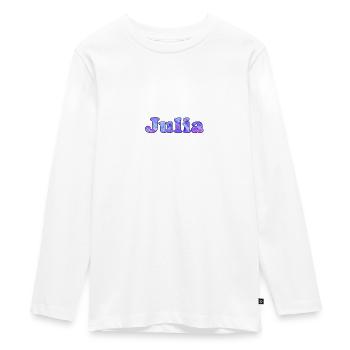 Julia - Teenager Premium Bio Langarmshirt - Weiß - Vorne - AI Model Kid Female (0cm)