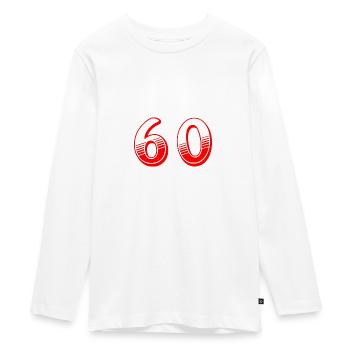 LUCKY NUMBER SIXTY 60 LUCKY NUMBER JERSEY RETRO - Teenager Premium Organic Long Sleeve Shirt - white - Front - AI Model Kid Female (0cm)