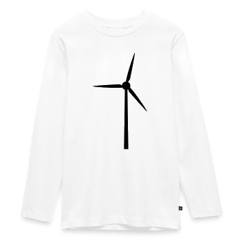 wind_wheel__f1 - Teenager Premium Bio Langarmshirt - Weiß - Vorne - AI Model Kid Female (0cm)