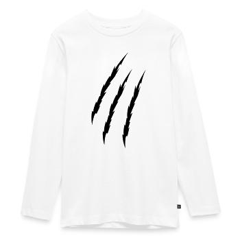 Claw - Teenager Premium Organic Long Sleeve Shirt - white - Front - AI Model Kid Female (0cm)