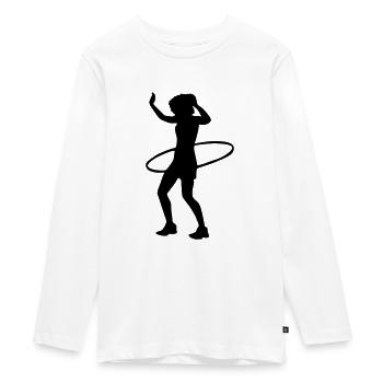 sport hula hoop - Teenager Premium Bio Langarmshirt - Weiß - Vorne - AI Model Kid Female (0cm)