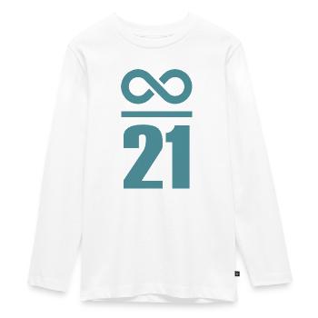 Infini de 21 millions de Bitcoin - T-shirt manches longues Premium Ado - blanc - Devant - AI Model Kid Female (0cm)
