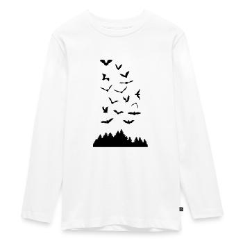 Bats & Wood - Teenager Premium Organic Long Sleeve Shirt - white - Front - AI Model Kid Female (0cm)