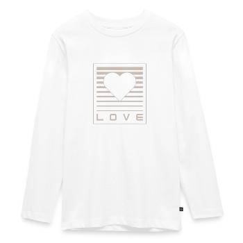 Cœur / Amour - T-shirt manches longues Premium Ado - blanc - Devant - AI Model Kid Female (0cm)