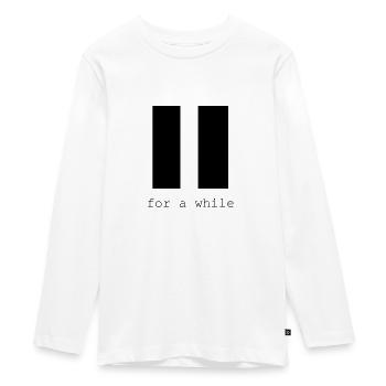 Pause for a while aesthetics aesthetic gift - Teenager Premium Organic Long Sleeve Shirt - white - Front - AI Model Kid Female (0cm)