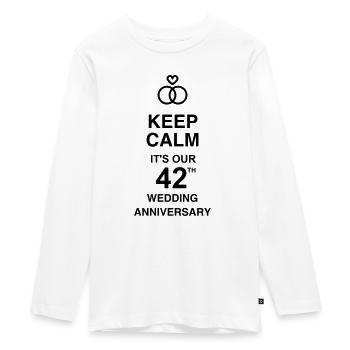 42 - Birthday Wedding - Marriage - Love - T-shirt manches longues Premium Ado - blanc - Devant - AI Model Kid Female (0cm)