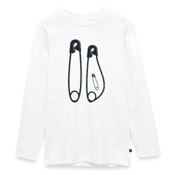 Pregnancy announcement - Teenager Premium Organic Long Sleeve Shirt - white - Front - AI Model Kid Female (0cm)
