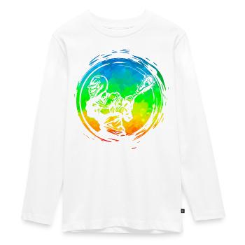 Lacrosse - T-shirt manches longues Premium Ado - blanc - Devant - AI Model Kid Female (0cm)