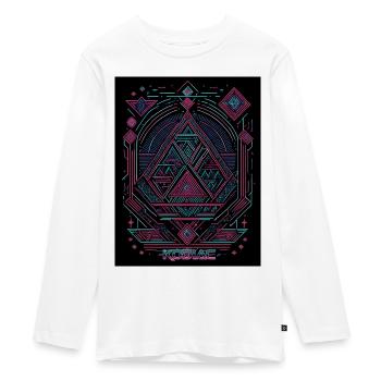 triangle - T-shirt manches longues Premium Ado - blanc - Devant - AI Model Kid Female (0cm)