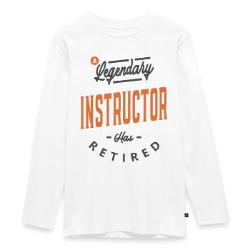 Instructor Funny Job Title Profession - Teenager Premium Organic Long Sleeve Shirt - white - Front - AI Model Kid Female (0cm)