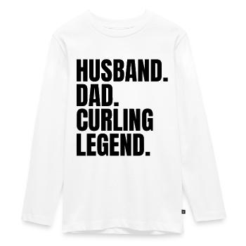Mari Papa Curling Légende - T-shirt manches longues Premium Ado - blanc - Devant - AI Model Kid Female (0cm)