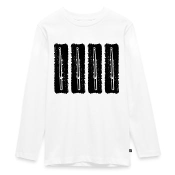 Drum Music Drum Player Drummer Instruments - Teenager Premium Organic Long Sleeve Shirt - white - Front - AI Model Kid Female (0cm)
