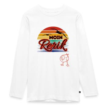 Moin Rerik Baltic Sea resort between the Baltic Sea and the lagoon - Teenager Premium Organic Long Sleeve Shirt - white - Front - AI Model Kid Female (0cm)