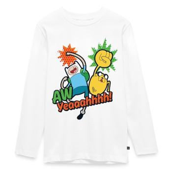 Adventure Time Finn And Jake Aw Yeah - Teenager Premium Organic Long Sleeve Shirt - white - Front - AI Model Kid Female (0cm)