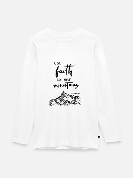 Christliche Bibelverse - Teenager Premium Bio Langarmshirt - Weiß