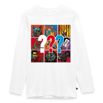Die Drei ??? Covermotive - Teenager Premium Bio Langarmshirt - Weiß - Vorne - AI Model Kid Female (0cm)