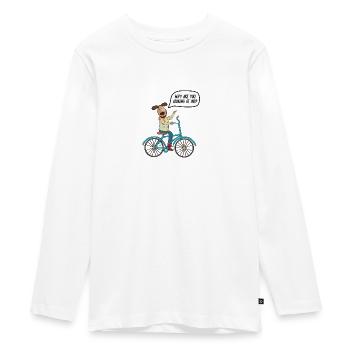 Fahrrad - Teenager Premium Bio Langarmshirt - Weiß - Vorne - AI Model Kid Female (0cm)
