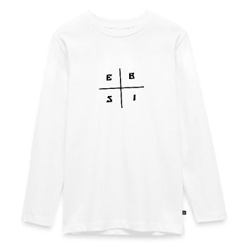 Cash Flow Quadrant - Teenager Premium Organic Long Sleeve Shirt - white - Front - AI Model Kid Female (0cm)