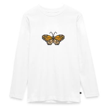 monarch butterfly - Teenager Premium Organic Long Sleeve Shirt - white - Front - AI Model Kid Female (0cm)