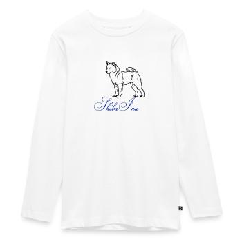 shibainust_002 - T-shirt manches longues Premium Ado - blanc - Devant - AI Model Kid Female (0cm)