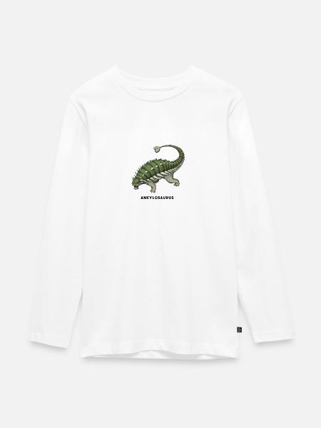 Ankilosaurus - Teenager Premium Bio Langarmshirt - Weiß