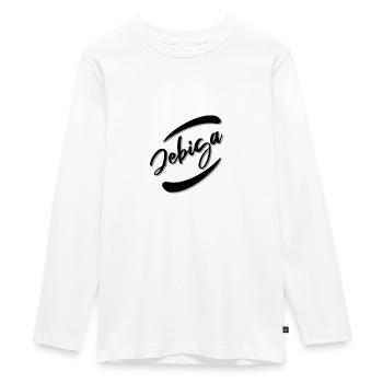 jebiga in rund - Teenager Premium Bio Langarmshirt - Weiß - Vorne - AI Model Kid Female (0cm)